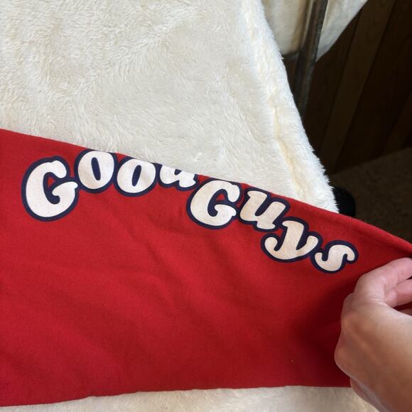 Child's Play - CHUCKY - I’m Your Friend To The End Good Guys Red Hoodie Size S - Picture 3 of 10